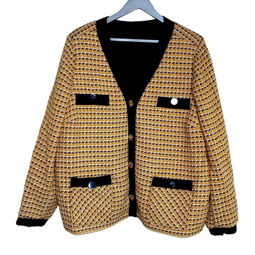 Lane Bryant Gold and Black Blazer